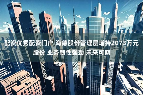 配资优秀配资门户 海德股份管理层增持2073万元股份 业务韧性强劲 未来可期